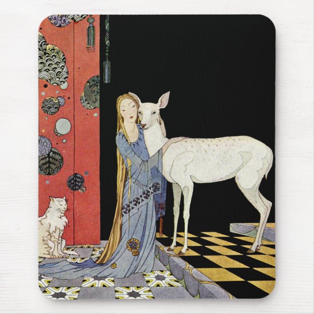 Old French Fairy Tales: Bonne-Biche Mouse Pad (Front)