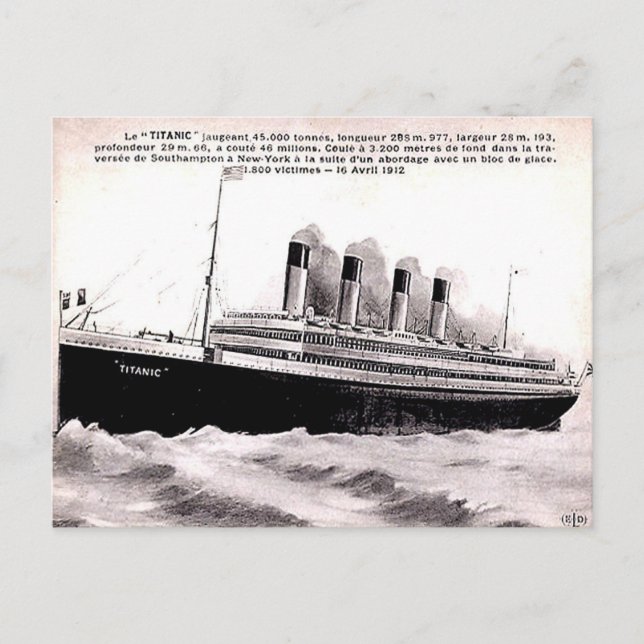 Old French Postcard - Le "Titanic" (Front)