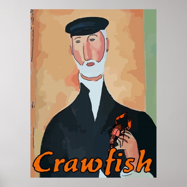 Old Frenchman with Crawfish Poster (Front)