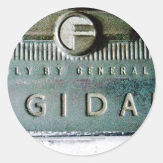 Old frigidaire photo classic round sticker