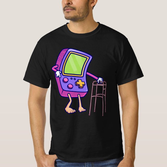 Old Gamer Retro Fashion Video Game Gaming Gamepad  T-Shirt (Front)