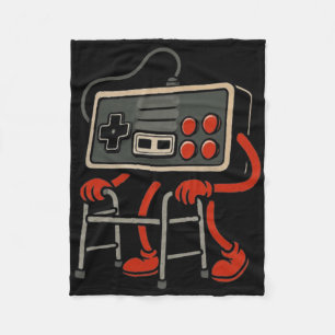 Old Gamer Retro Video Game Old Gamer 80s 90s Video Fleece Blanket