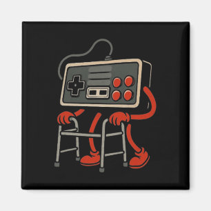 Old Gamer Retro Video Game Old Gamer 80s 90s Video Magnet