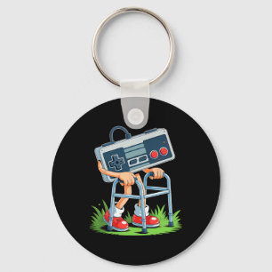 Old Gamer Retro Video Game Old Gamer 80s Funny For Key Ring