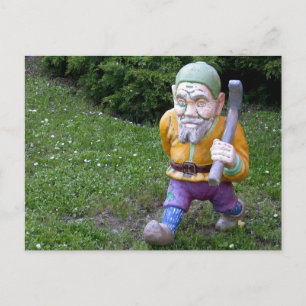 Old Garden Gnome Pitman Postcard