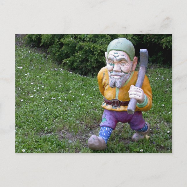 Old Garden Gnome Pitman Postcard (Front)