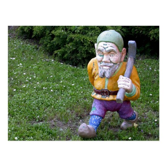 Old Garden Gnome Pitman Postcard