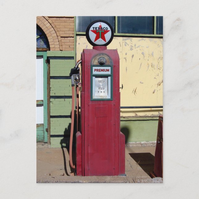 Old gas pump   photo postcard (Front)