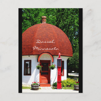 Old Gas Station Postcard