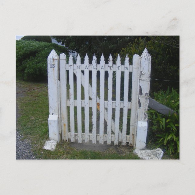 Old gate on Great Ocean Road Postcard (Front)