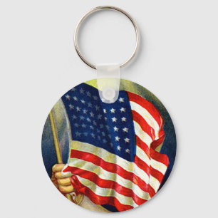 Old Glory American Flag Key Ring