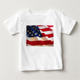 Old Glory American Flag Ripples Baby T-Shirt
