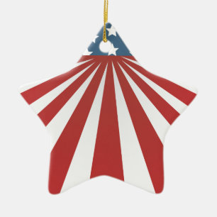 old glory ceramic ornament