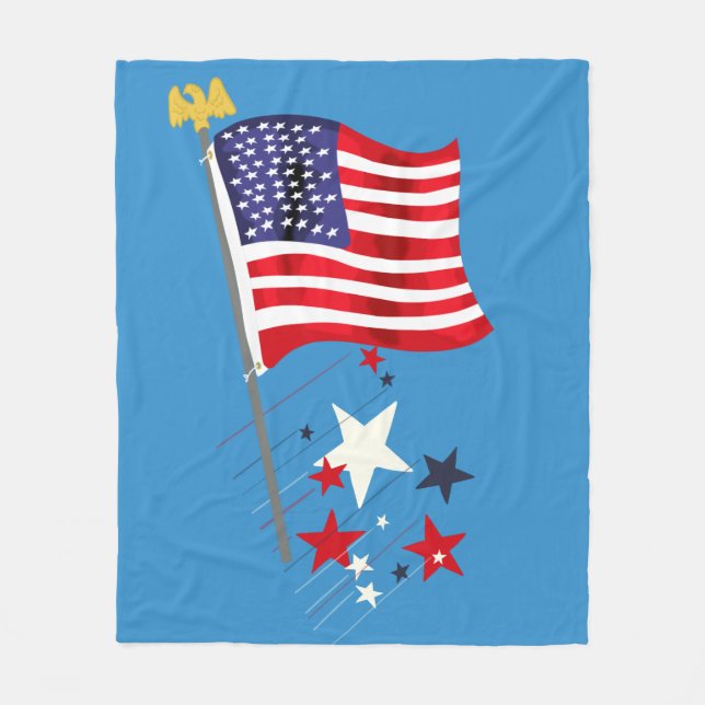 Old Glory Fleece Blanket (Front)