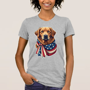 Old Glory Golden Retriever Vintage Shirt 2