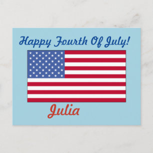 OLD GLORY HAPPY 4TH OF JULY POSTCARD