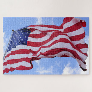Old Glory in the Breeze - 20x30 - 1014 pcs. Jigsaw Puzzle