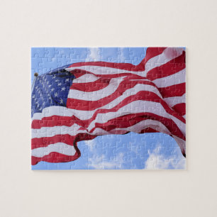 Old Glory in the Breeze - 8x10 - 110 pcs. Jigsaw Puzzle
