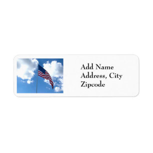 Old Glory Label Return Address Label