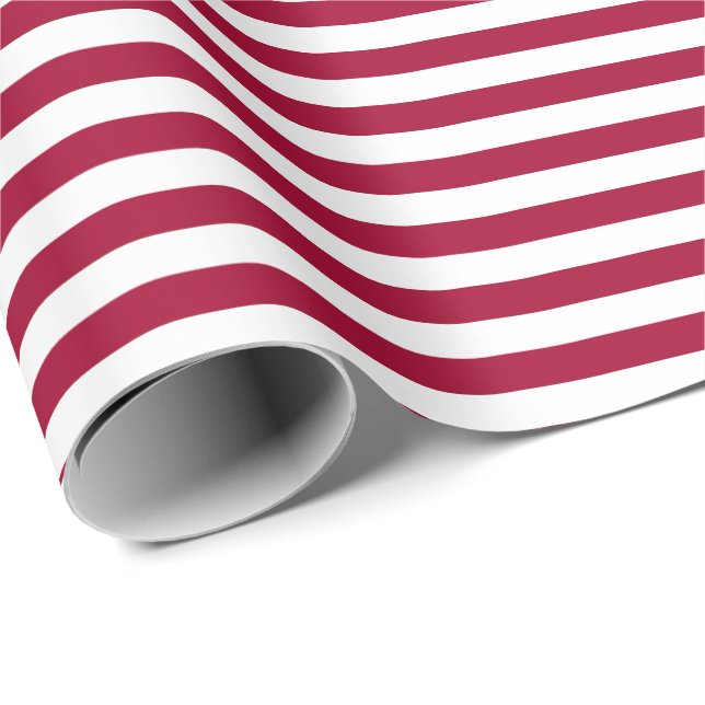 Old Glory Red Stripe (small scale 0.5”) Wrapping Paper (Roll Corner)