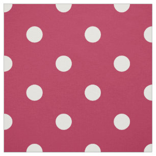Old Glory Red White Polka Dots (large scale) Fabric