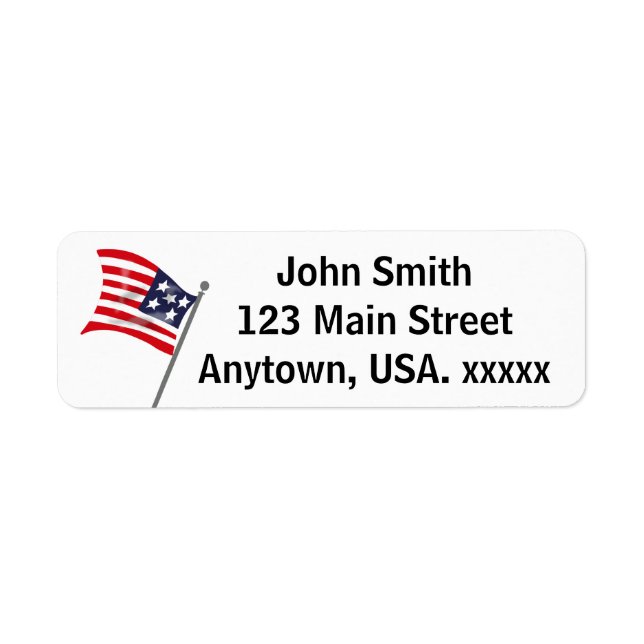 Old Glory Return Address Label (Front)
