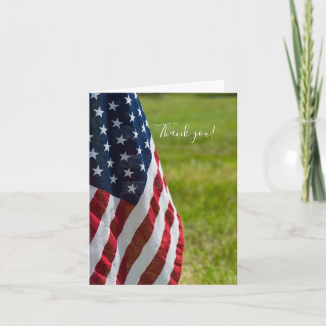 Old Glory Thank You Card (Front)