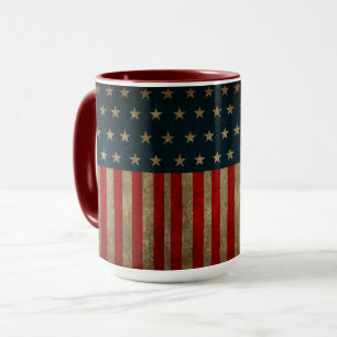 Old Glory Vintage Flag Mug, United States Mug