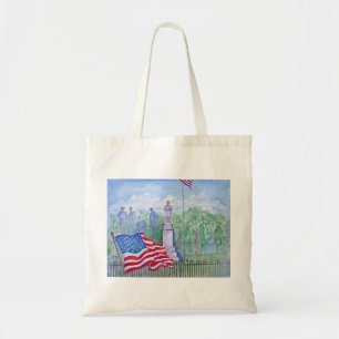 Old Glory Waves for Freedom Tote Bag