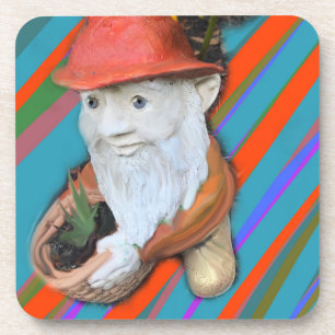 Old Gnome Gardener Coaster
