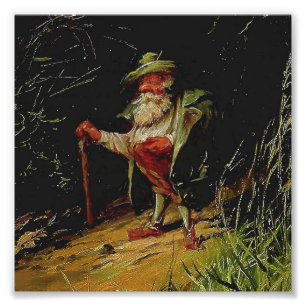 “Old Gnome With a Cane” by Heinrich Shlitt Photo Print