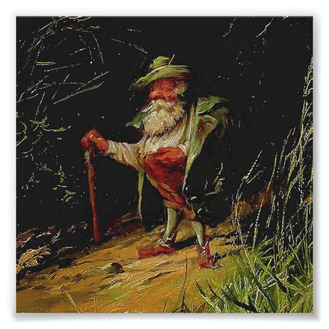 “Old Gnome With a Cane” by Heinrich Shlitt Photo Print (Front)