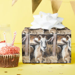 Old Goat In Barn Wrapping Paper