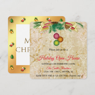 Old gold background, Christmas magic Holiday Card