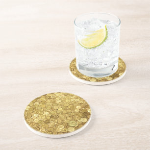 Old Gold Coin Collection Coaster