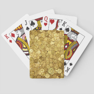 Old Gold Coin Collection Playing Cards