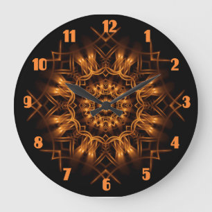 Old Gold Copper Medallion Wall Clock