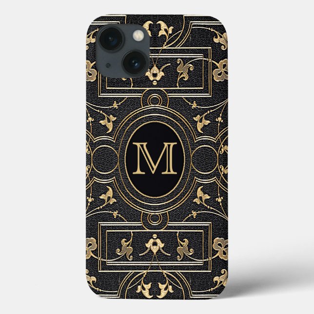 Old Gold Monogram Case-Mate iPhone Case (Back)