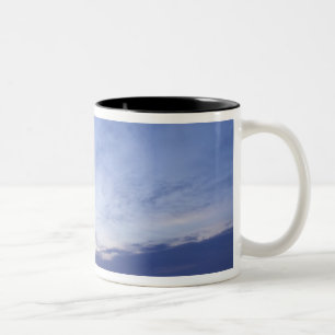 Old granary at Collins Montana at sunrise Two-Tone Coffee Mug
