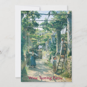 OLD GRAPE VINEYARD HARVEST WINE TASTING PARTY INVITATION