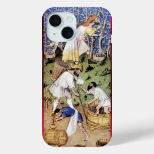 OLD GRAPE VINEYARD WINE ,Mediaeval Miniature iPhone 15 Case