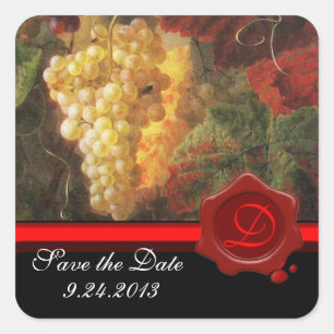 OLD GRAPE VINEYARD WINE TASTING PARTY,RED WAX SEAL