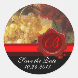 OLD GRAPE VINEYARD WINE TASTING PARTY,RED WAX SEAL