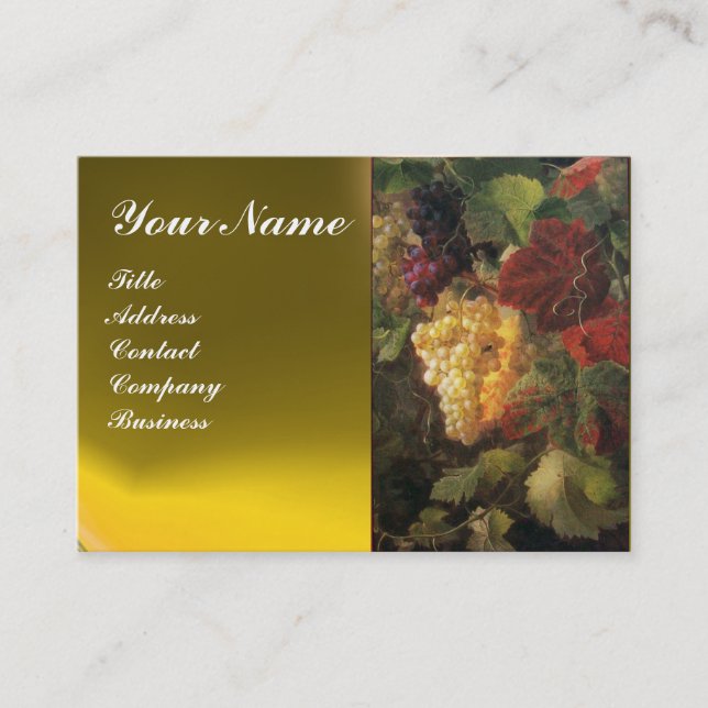 OLD GRAPE VINEYARD,WINE TASTING PARTY RED WAX SEAL BUSINESS CARD (Front)