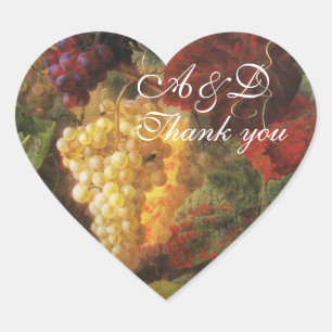 OLD GRAPE VINEYARD WINE TASTING PARTY,Thank You Heart Sticker