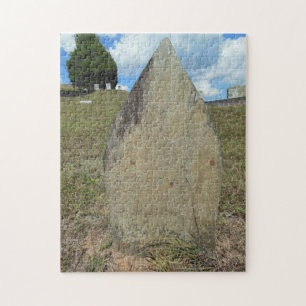 Old Gravestone at Lauada Cemetery N.C. Jigsaw Puzzle