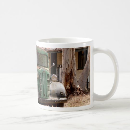 Old green truck coffee mug