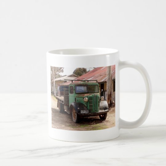Old green truck coffee mug