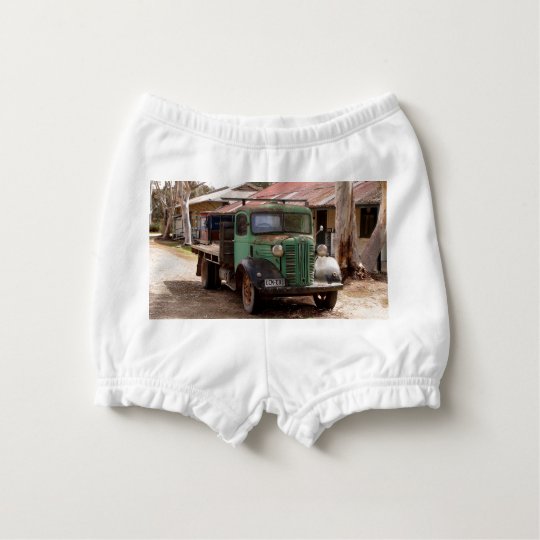 Old green truck nappy cover