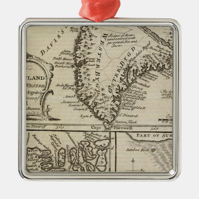 Old Greenland Metal Ornament (Front)